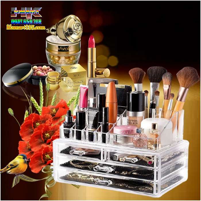 Khay đựng mỹ phẩm Mica 4 tầng