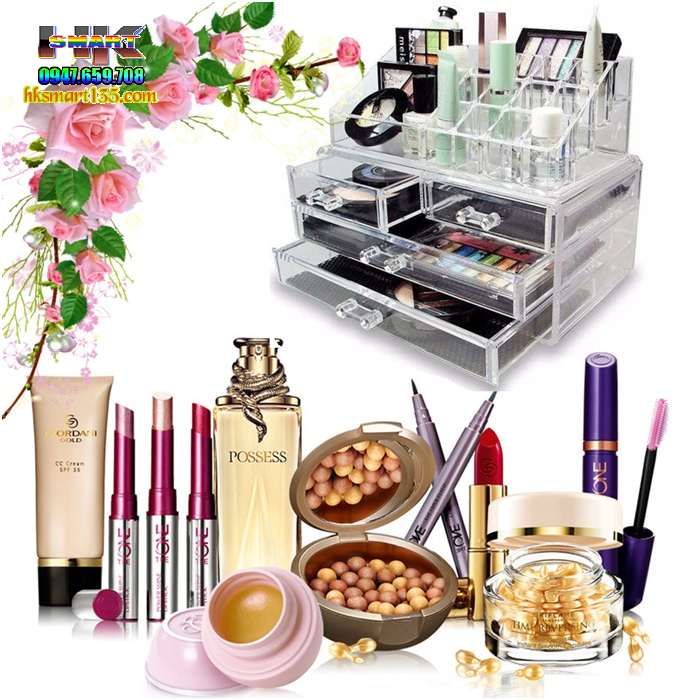 Khay đựng mỹ phẩm Mica 4 tầng