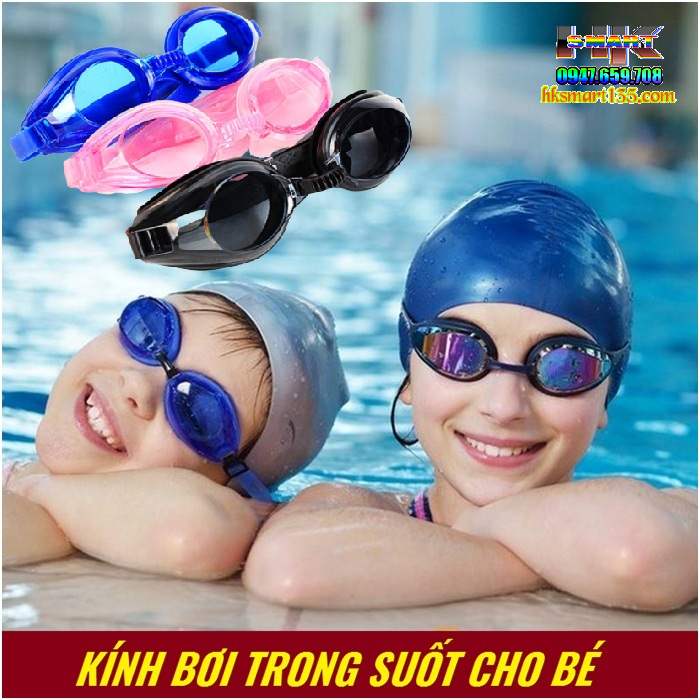 Kính bơi cho bé trong suốt- Kính bơi hình thú