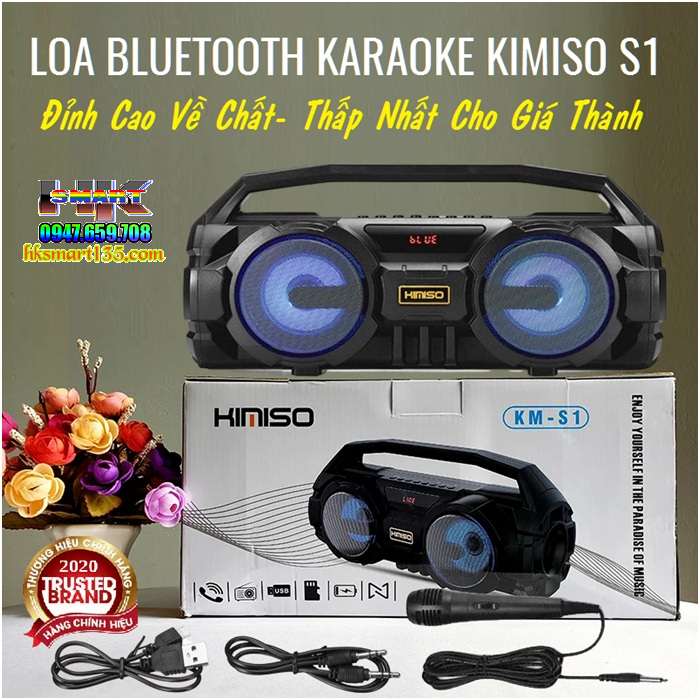 Loa bluetooth karaoke Kimiso S1
