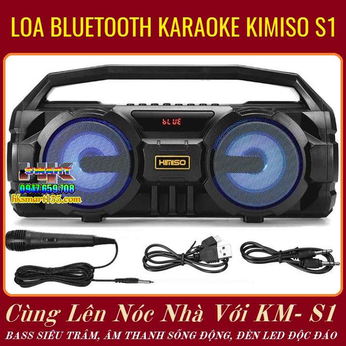 Loa bluetooth karaoke Kimiso S1