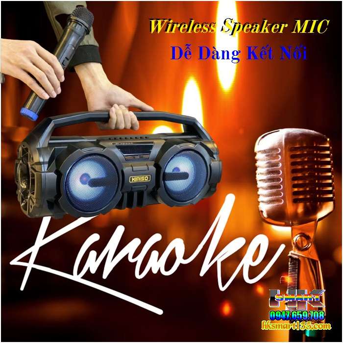 Loa bluetooth karaoke Kimiso S1