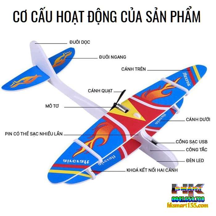 Đồ Chơi Máy Bay xốp có mô tơ sạc điện