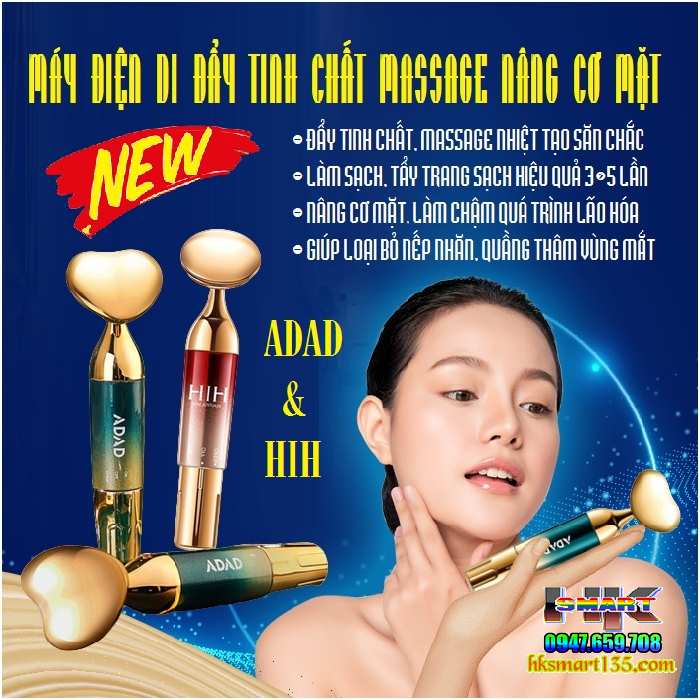 Máy Điện Di Đẩy Tinh Chất Massage Nâng Cơ Mặt Cao Cấp ADAD và HIH.