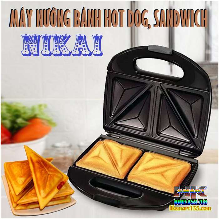 Máy nướng bánh Sandwich, Hot Dog Nikai 