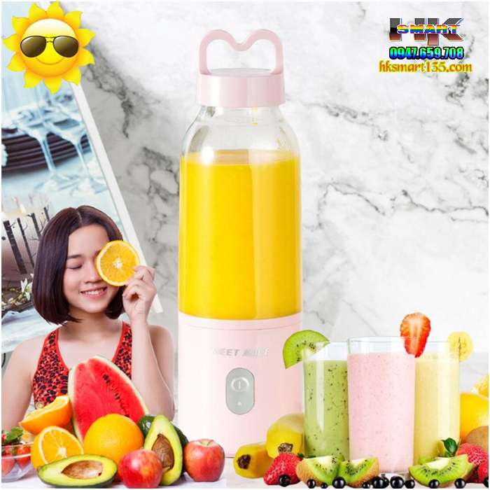 Máy xay sinh tố điện mini cầm tay Meet Juice