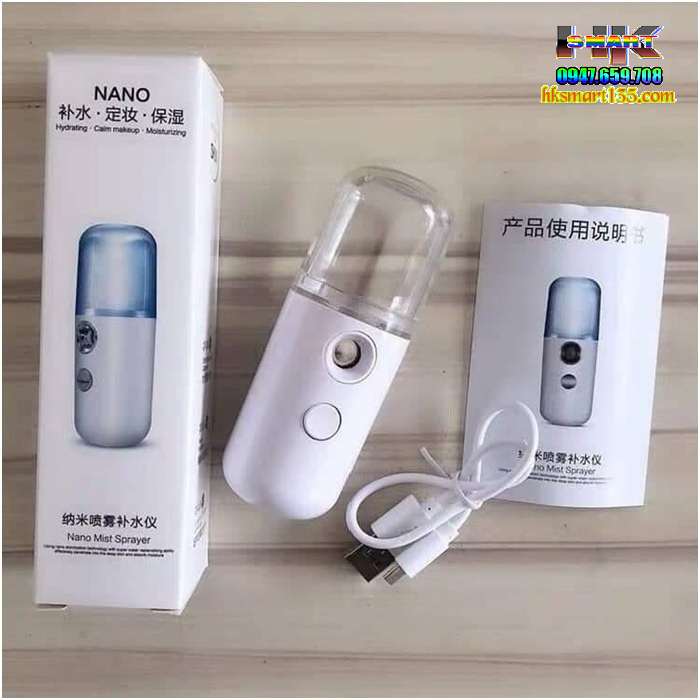 Máy xông mặt xịt khoáng nano mini cầm tay