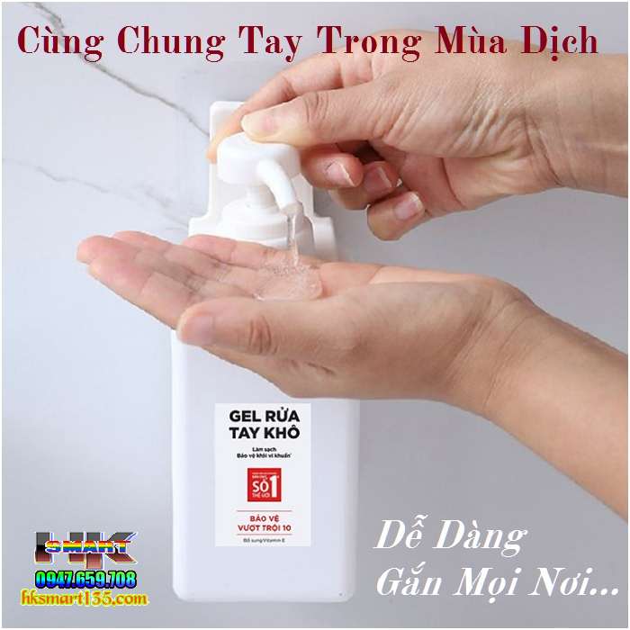 Móc dán tường treo nước rửa tay khô