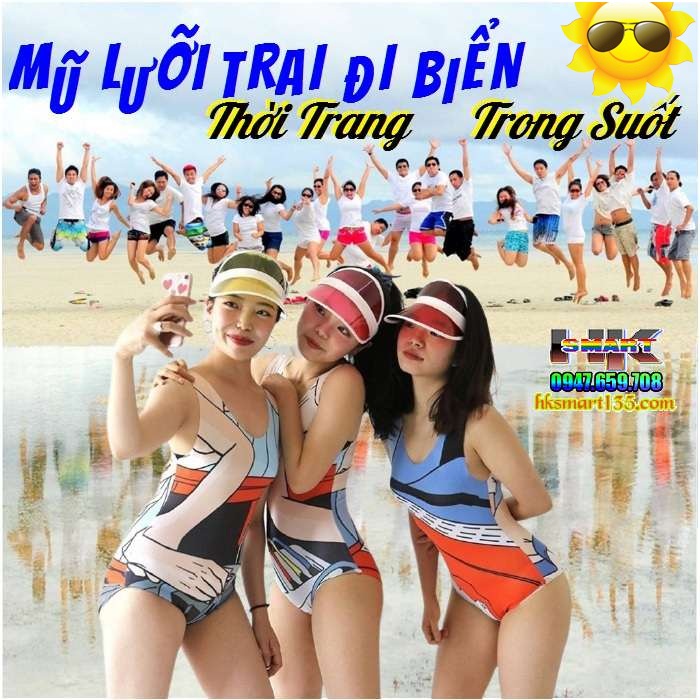 Mũ Lưỡi Trai Chống Nắng Nhựa Trong Suốt