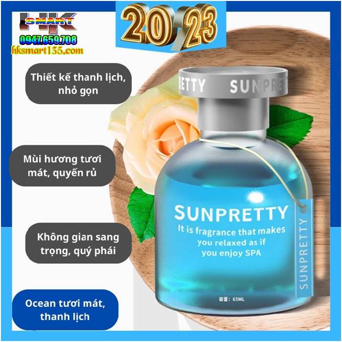 Nước Hoa Sunpretty 65ml Để Xe Ô tô- Tủ Quần Áo- Bàn Làm Việc