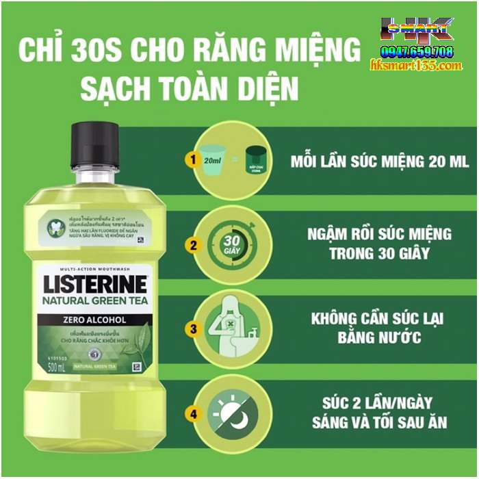 Nước Súc Miệng Trà Xanh Listerine Thái Lan