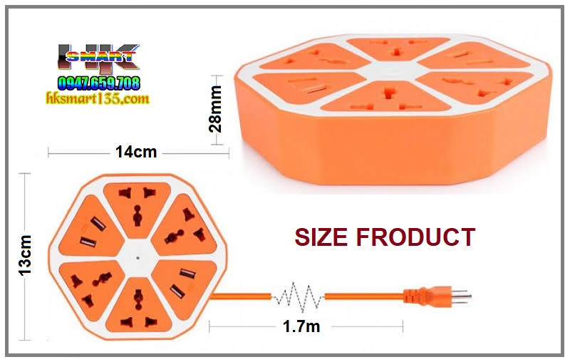 Ổ cắm điện đa năng hình lát cam