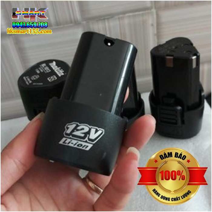 Pin Lithium-Ion 12V dung lượng cao cho máy khoan máy mài cầm tay
