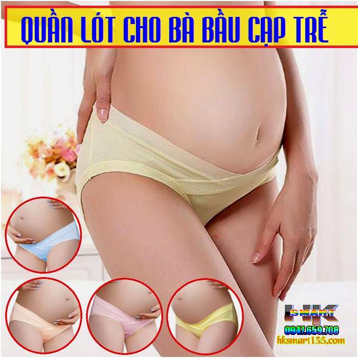 Quần lót bà bầu cotton cạp chéo