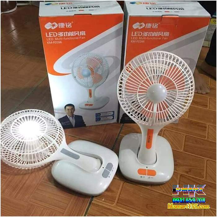 Quạt sạc đa năng tích điện kèm đèn Led