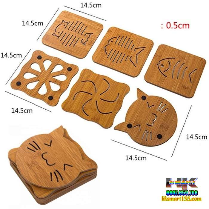 Lót nồi bằng gỗ ép tiện dụng