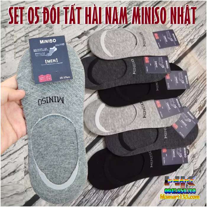 Tất vớ hài nam Miniso Nhật Bản