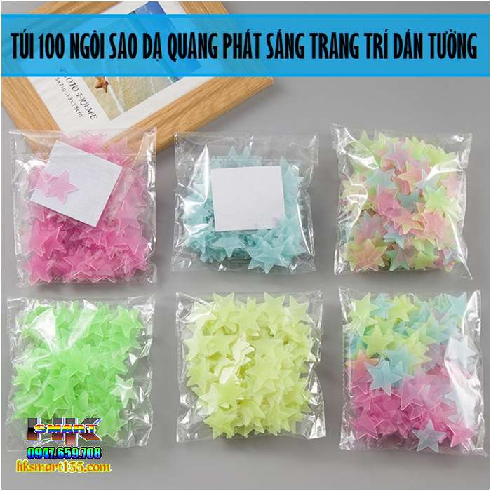 100 ngôi sao Dạ quang dán tường