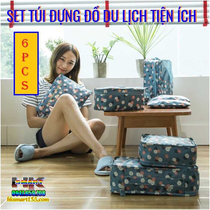 Set 6 túi đựng đồ du lịch tiện dụng