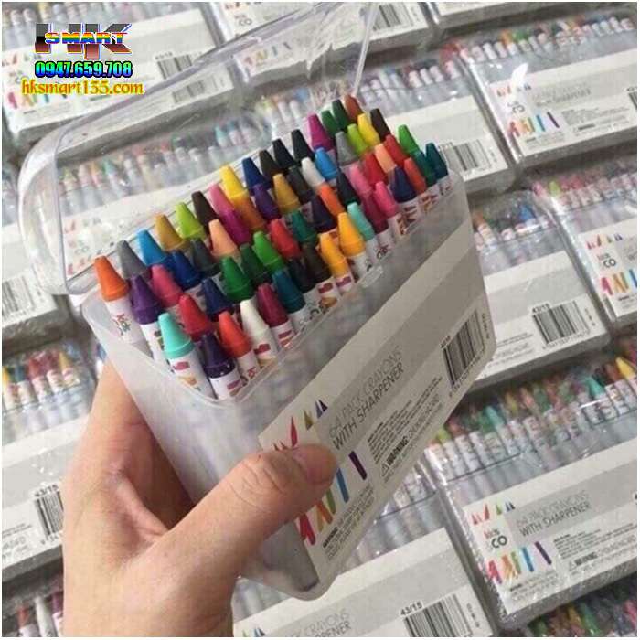 Hộp bút sáp 64 màu cho bé Crayons