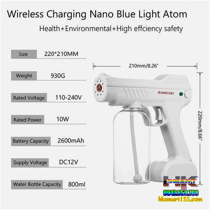 Súng phun khử khuẩn Nano Atomizer YJ-01