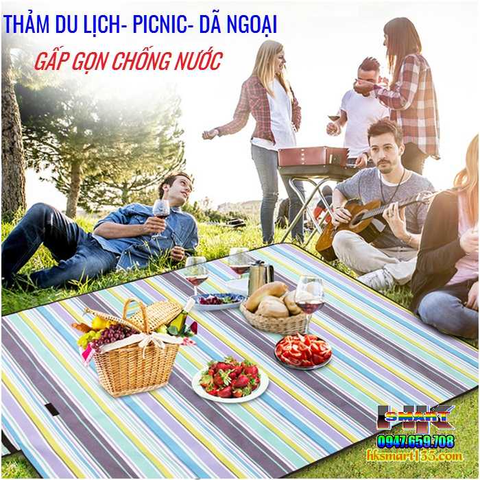 Thảm du lịch, picnic dã ngoại đa năng gấp gọn chống nước