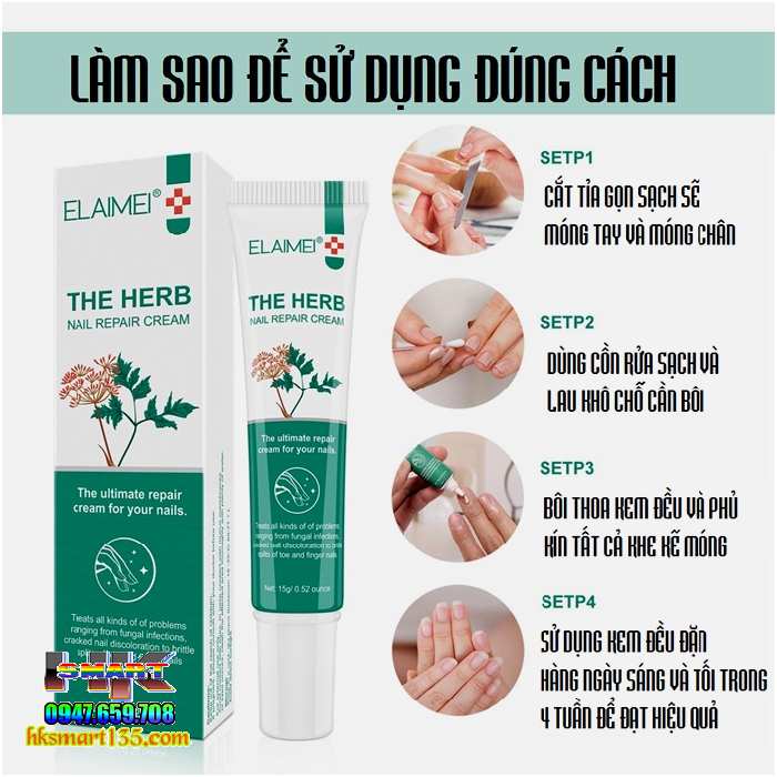 The Herb Elaimei 20gr- Kem Đặc Hiệu Loại Bỏ Nấm Móng Tay Chân