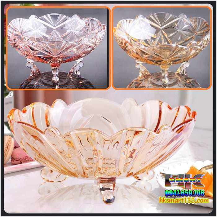 Thố thủy tinh để Hoa Quả- Bánh- Mứt- Kẹo