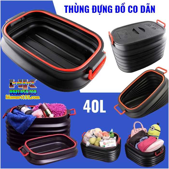 Thùng đựng đồ co giãn cho ô tô 40 lít