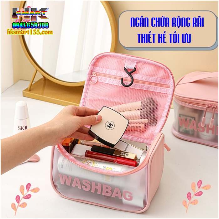 Túi đựng mỹ phẩm WashBag trong suốt chống thấm