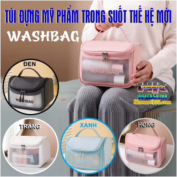 Túi đựng mỹ phẩm WashBag trong suốt chống thấm