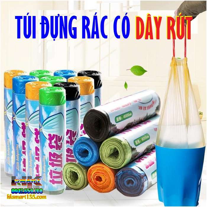 Túi đựng rác có dây rút tiện dụng