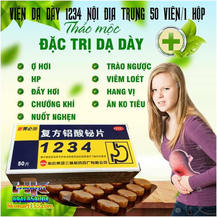 Viên Thảo Dược Dạ Dày 1234 Nội Địa Trung