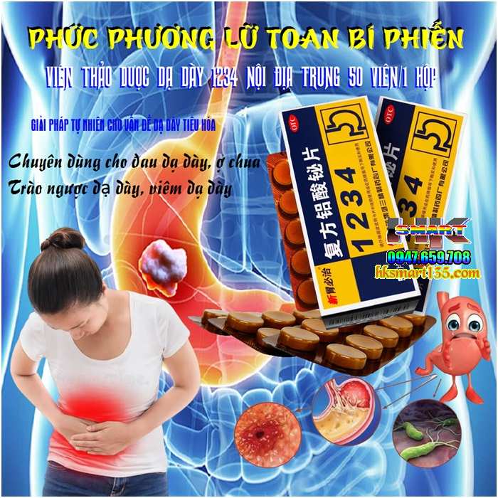 Viên Thảo Dược Dạ Dày 1234 Nội Địa Trung