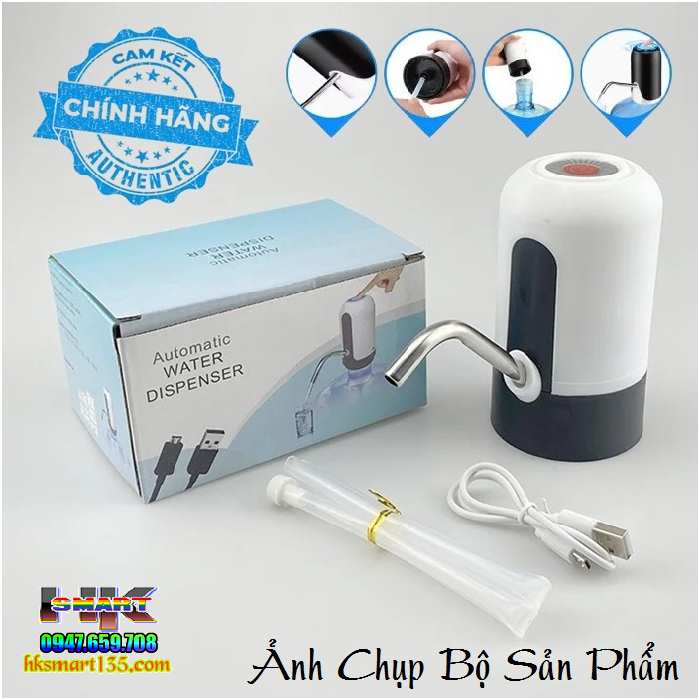 Vòi Bơm Hút Bình Nước Bình Rượu Tự Động Tích Điện Sạc USB