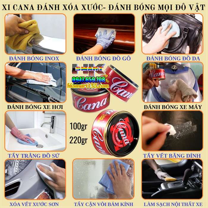 Xi đánh bóng xóa xước Cana Car Cream