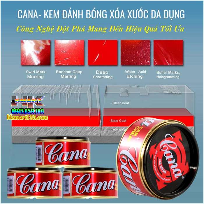 Xi đánh bóng xóa xước Cana Car Cream