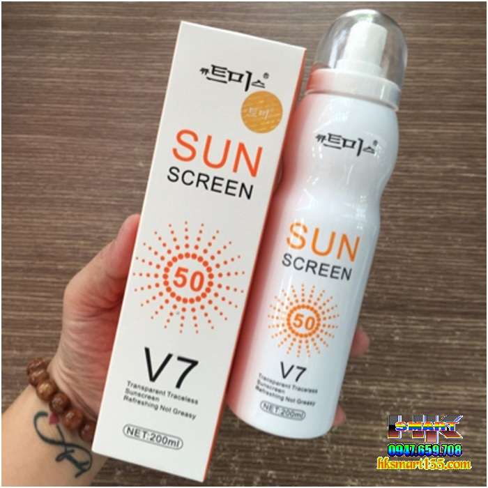 Xịt Chống Nắng Hàn Quốc Sun Screen V7