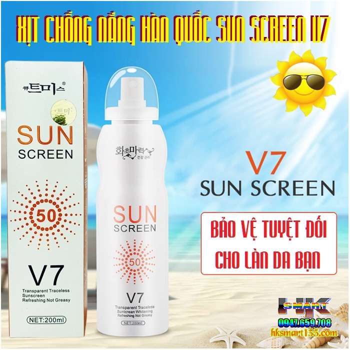 Xịt Chống Nắng Hàn Quốc Sun Screen V7