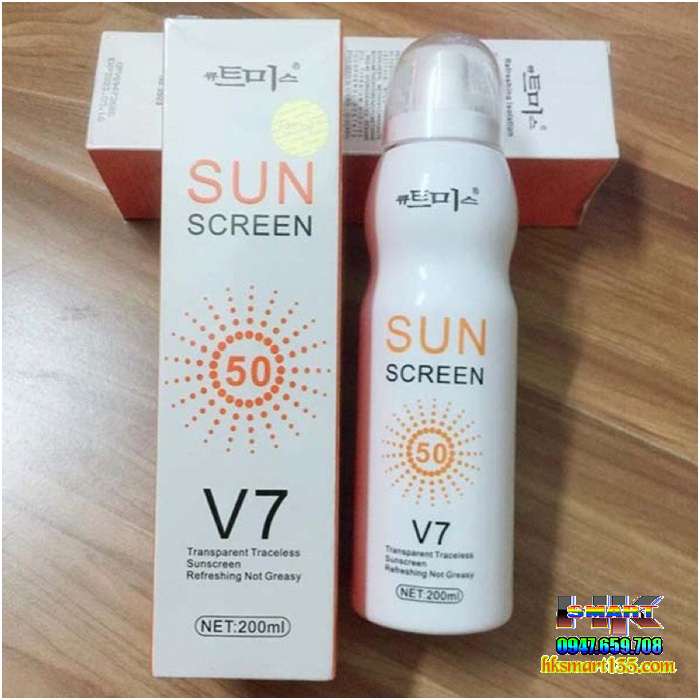 Xịt Chống Nắng Hàn Quốc Sun Screen V7