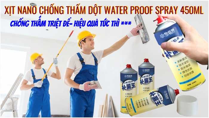 Bình sơn xịt nano chống thấm dột Water Froof Spray 450ml 