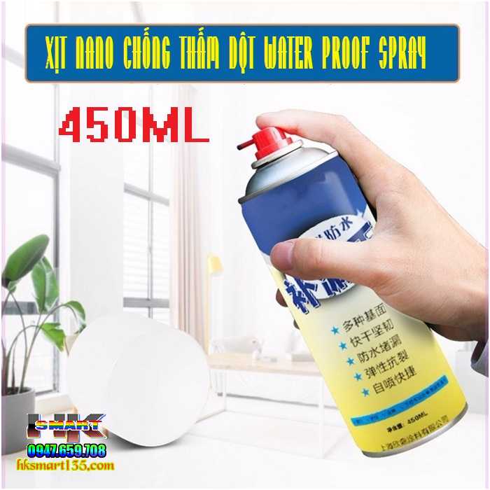 Bình sơn xịt nano chống thấm dột Water Froof Spray 450ml 