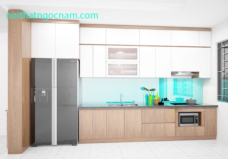 Báo giá tủ bếp gỗ công nghiệp phủ melamine