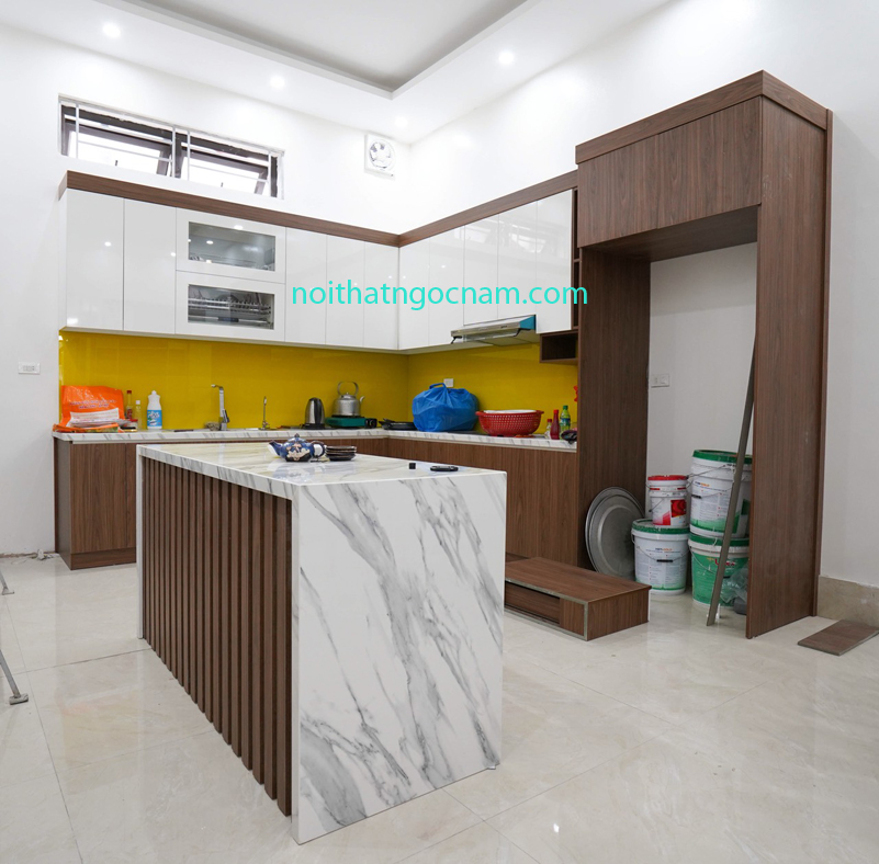 Lắp đặt tủ bếp gỗ công nghiệp ở Bắc Ninh