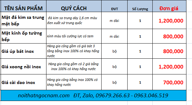 phụ kiện tủ bếp chung cư giá rẻ