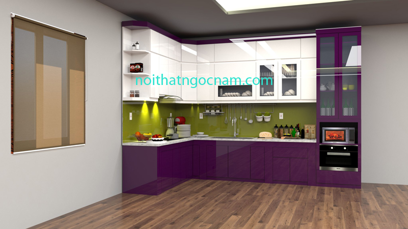 Giá tủ bếp Acrylic code MDF là 5,200,000/ 1 mét