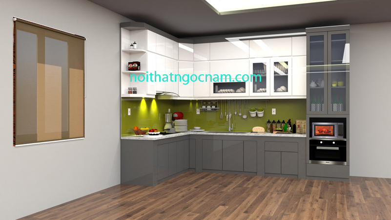 Mẫu tủ bếp chung cư