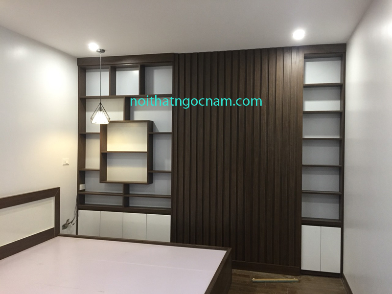 nội thất phòng ngủ sử dụng gỗ công nghiệp phủ melamine