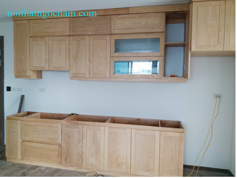 Miễn phí đo đạc tư vấn tủ bếp sồi nga