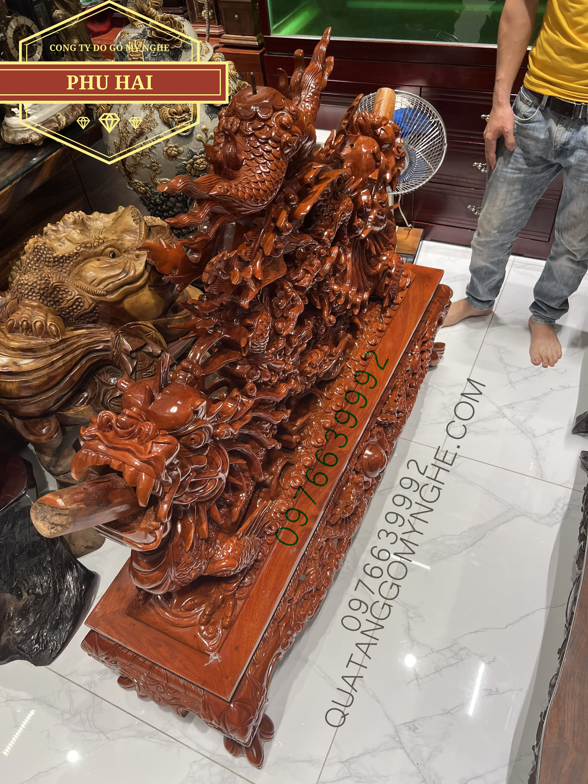 Giá Ngà Voi Đục Tứ Linh